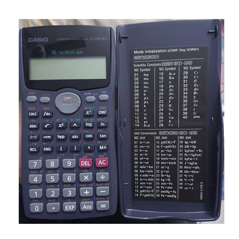 Picture of FX 100MS Scientific Calculator, Calculator (1st edition)(thailand variant)l– 300 Functions  – Non-Programmable – Exam Use Model, Calculator for students