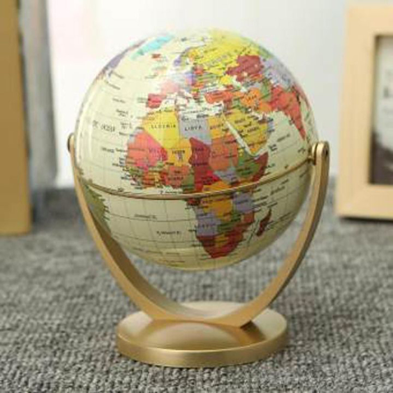 Picture of 360° Rotating 10.5 CM Earth Globe World Map With Stand Geography Education Toy Home Decoration Office Ornament Kids Gift 360° Rotating 10.5CM Earth Globe World Map With Stand Geography Education Toy Home Decoration Office Ornament Kids Gift