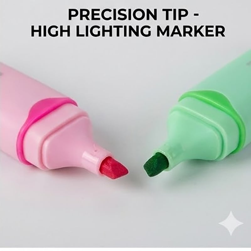 Picture of Space Capsule Pastel Highlighters (Model A-8154) - Set of 6 Ergonomic Cute Marker Pens for School & Office