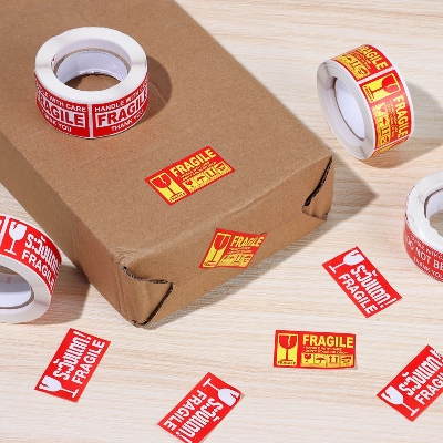 Picture of Fragile Warning label sticker Roll 150\250pcs Heat resistant self adhesive logistics accessories