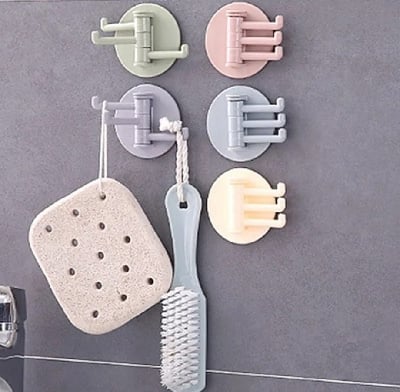 Picture of Strong Self Adhesive Hook Key Storage Hanger For Kitchen Bathroom Door Wall Multi Function