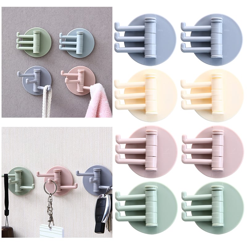 Picture of Strong Self Adhesive Hook Key Storage Hanger For Kitchen Bathroom Door Wall Multi Function