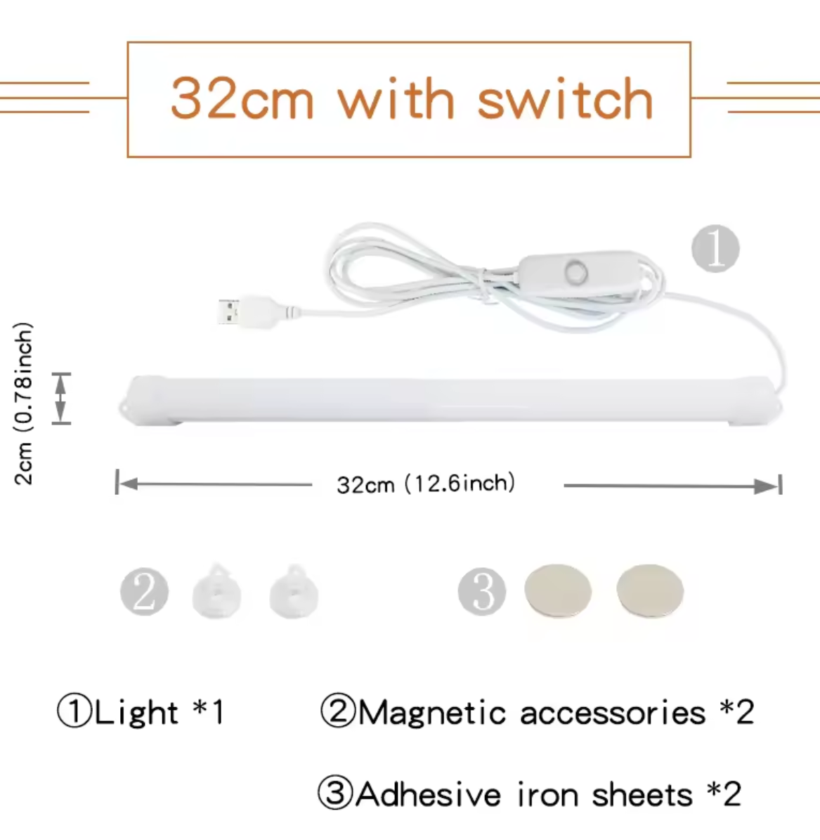 Picture of 5V USB LED Desk Lamp Hand Switch Table Lamp Children Study Room LED Under Cabinet Kitchen Lights