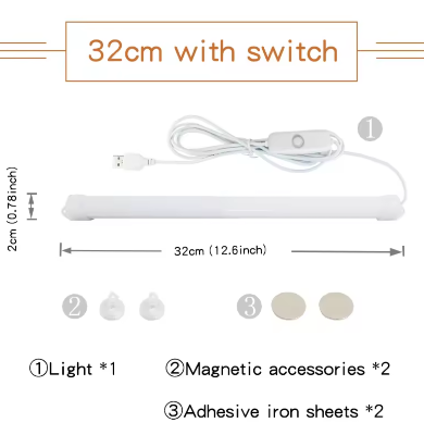 Picture of 5V USB LED Desk Lamp Hand Switch Table Lamp Children Study Room LED Under Cabinet Kitchen Lights