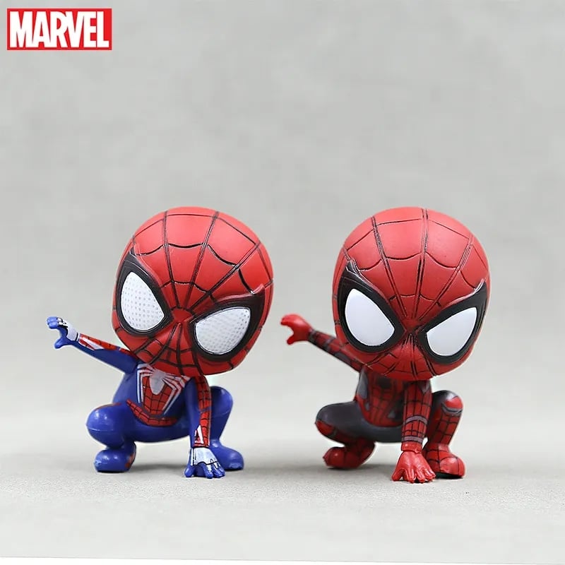 Picture of Disney 8Cm Spiderman Pvc Action Toy Figures Cartoon Anime Marvel Hero Model Doll Kawaii Cute Childer Kids Toys Birthday Gift
