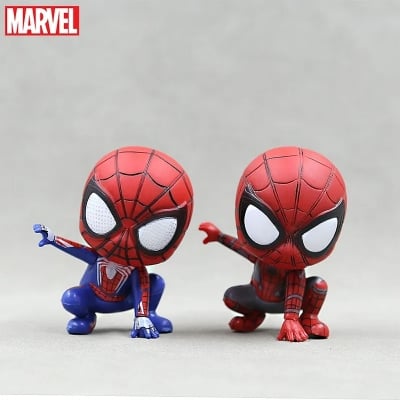 Picture of Disney 8Cm Spiderman Pvc Action Toy Figures Cartoon Anime Marvel Hero Model Doll Kawaii Cute Childer Kids Toys Birthday Gift