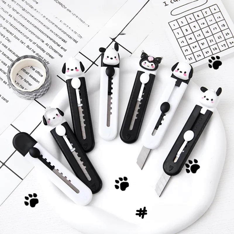 Picture of 1Pcs Cartoon Cute Dog Art Mini Student Paper Cutter Letter Opener Box Cutter