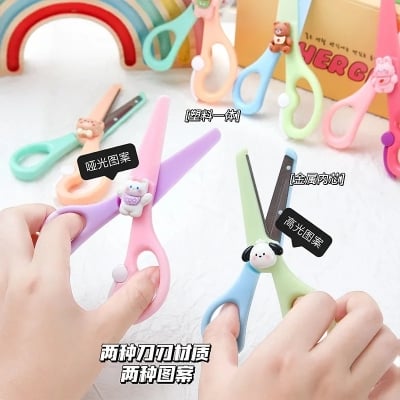 Picture of Scissors Cute Cartoon Animal Stationery Scissors DIY Scrapbook Cutting Paper Scissors Student Supplies