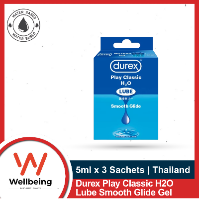 Picture of Durex Play Classic H2O Lube Smooth Glide Gel 3 Sachets x 5ml | Water Based Lubricant | Thailand(Clear)