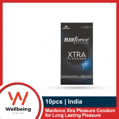 Picture of Manforce Xtra Pleasure Condom for Long Lasting Pleasure 10s | India(Clear)