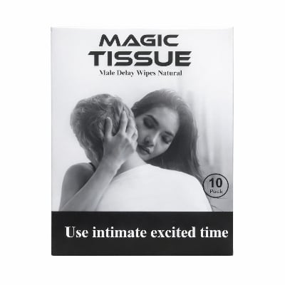 Picture of Magic Tissue Male Delay Wipes Natural 10 Pack(White)