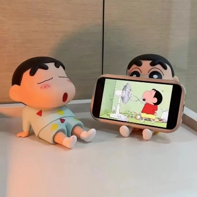 Picture of Shin-Chan Phone Holder Kawaii Anime Desktop Cartoon Watching Phone Support Cute Doll