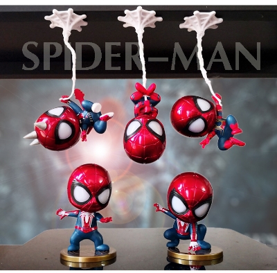 Picture of Spiderman Action Toy Figures Cartoon Anime Marvel Hero Model Doll Kawaii Cute Childer Kids Toys