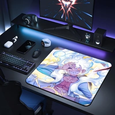 Picture of One pieces Luffy Mouse Pad Gaming Laptops Keyboard Mat Deskmat Pc Accessories Desk Protector Mousepad Gamer Mats Anime