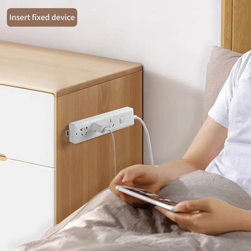 Picture of 1PC Wall-Mounted Plug Fixer Sticker Punch-free Home Self-Adhesive Cable Wire Organizer Power Strip Holder