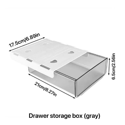 Picture of Invisible Storage Table Shelf Storage Box New Pull Out Storage Box Hanging Under Desk Drawer Large Capacity Undertable Drawer