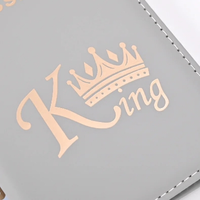 Picture of Crown Print PU Passport Cover Case Couple Passport Holder Flight Ticket Clip ID Holder Credit Card Holder Travel Accessories