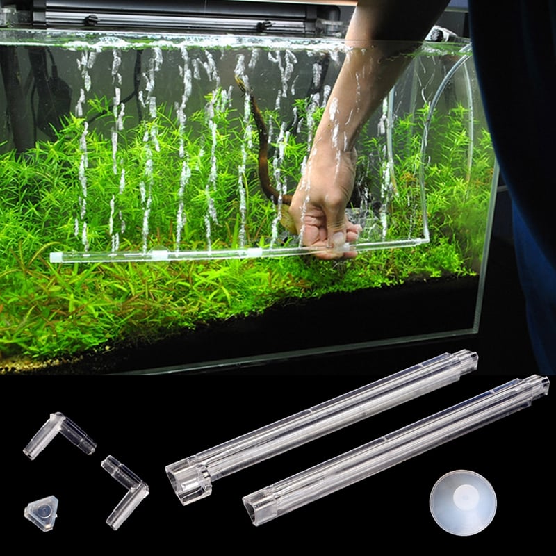 Picture of 60cm Spliceable Aquarium Air Stone Bubble Tube Fish Tank Wall Curtain Tube Hose Air Pump Hydroponic Oxygen Diffuser Tube 100 gm
