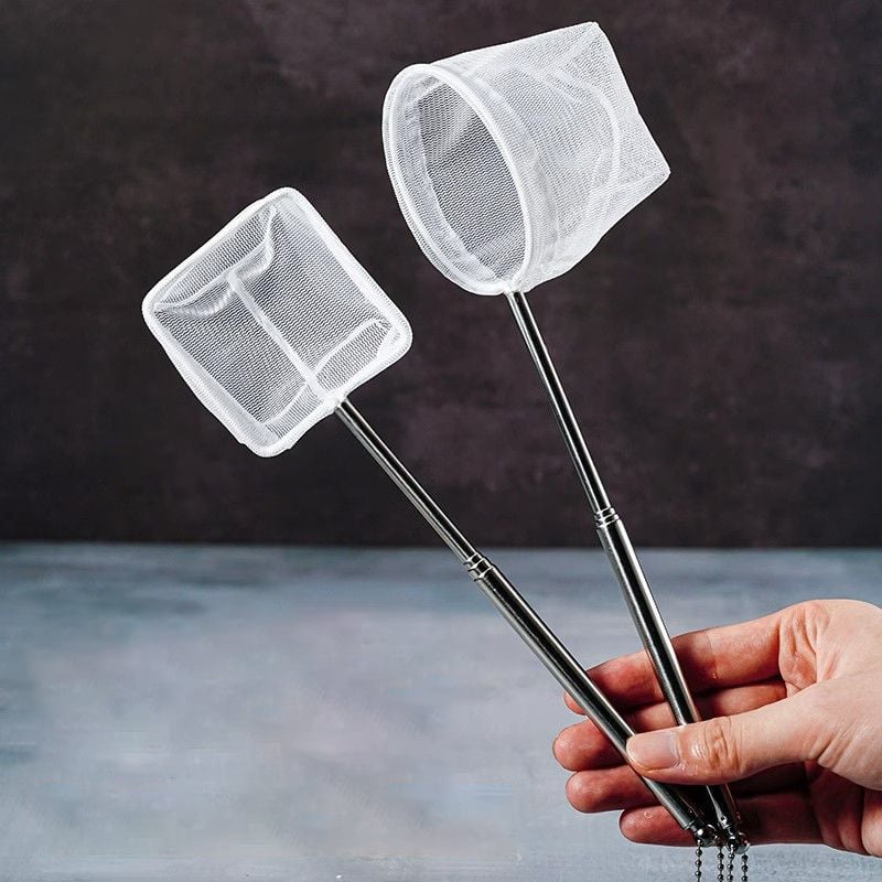 Picture of Stainless Steel Fine Net Fishing Net - Retractable and Durable Aquarium and Fish Tank To Catch Small Fish Accessories