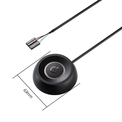 Picture of External Desktop Switch LED Lights PC Motherboard Computer Startup Extension Cable Power On/Off Button for Home Office
