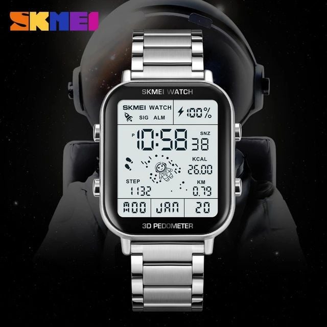 Picture of Skmei 1888 Luxury Digital Watch For Men - ঘড়ি -Watch - Silver