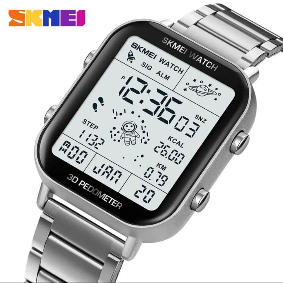 Picture of Skmei 1888 Luxury Digital Watch For Men - ঘড়ি -Watch - Silver