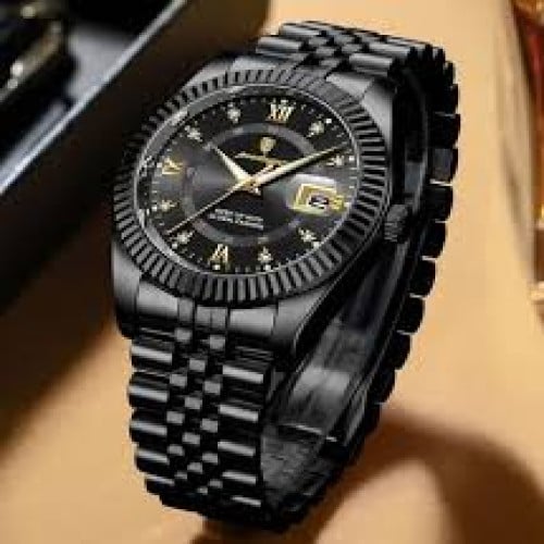 Picture of Poedagar 910 Men's Quartz Watch Stainless Steel Black