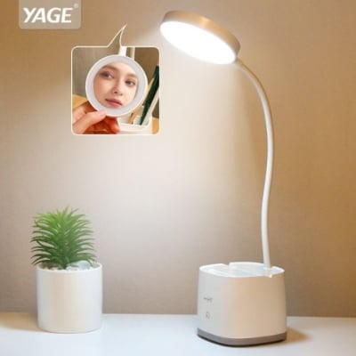 Picture of YAGE YG-T109 Table Lamp Pen Holder Desk Lamp Rechargeable USB Reading LED Table light Night Light টেবিল ল্যাম্প পেন হোল্ডার ডেস্ক ল্যাম্প