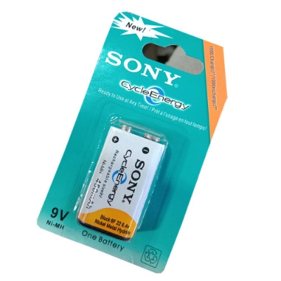 Picture of Sony Cycle Energy 9V Nickel-Metal Hydride (Ni-MH) Rechargeable Battery 450mAh