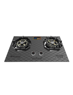 Picture of Niyama Matt Laser Granite Stone 2 Burner Cabinet Gas Hob NGH-2012-LGP-NG
