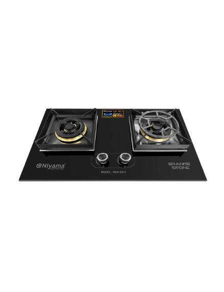 Picture of Niyama Glossy Granite Stone 2 Burner Cabinet Gas Hob NGH-2013-LGP-NG