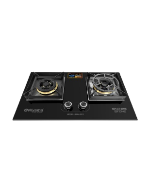 Picture of Niyama Glossy Granite Stone 2 Burner Cabinet Gas Hob NGH-2013-LGP-NG
