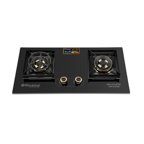 Picture of Niyama Glossy Granite Stone 2 Burner Cabinet Gas Hob NGH-2020-LGP-NG