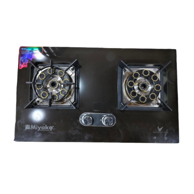 Picture of Miyako 2 Burner Glossy Granite Stone Gas Stove (Sunflower) LPG-NG