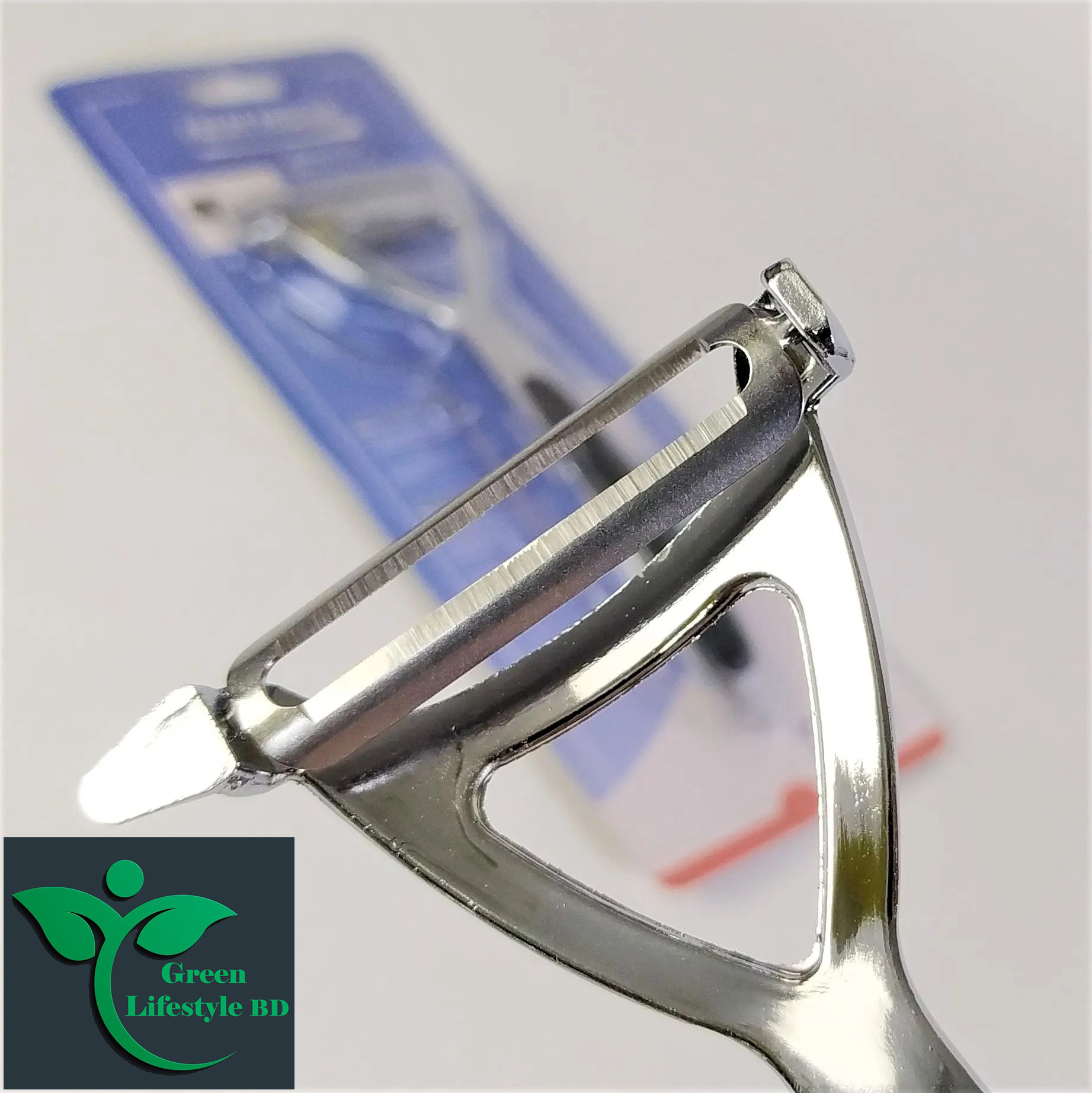 Picture of Multi-Function Stainless Steel Kitchen Peeler & Cutter – 6 Inch Long with Anti-Slip Rubber Grip - Silver