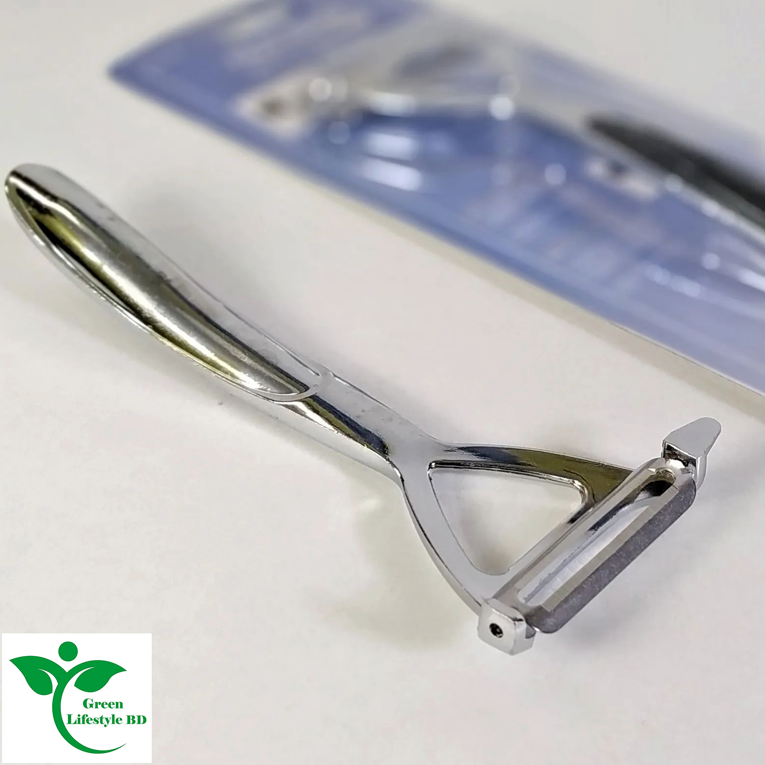 Picture of Multi-Function Stainless Steel Kitchen Peeler & Cutter – 6 Inch Long with Anti-Slip Rubber Grip - Silver