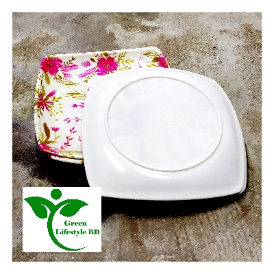 Picture of 6 Pcs Melamine Half Plate Size (6.5 Inches) Classical Multi Design For Home and Office - Multicolor