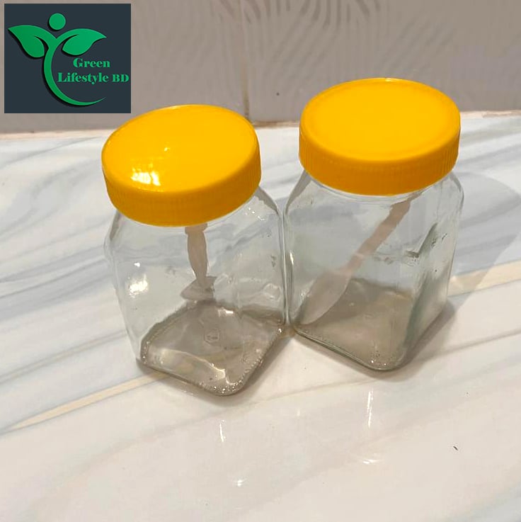 Picture of Clear 500gm Glass Jar 04 Pes Set for Kitchen and dining, Glassware food jar, Food container Set, kitchen glass jar. - Clear