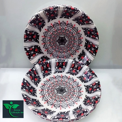 Picture of Stylish 6 Pcs set Melamine Plate Set (6" Size ) for Home & Office - Multicolor