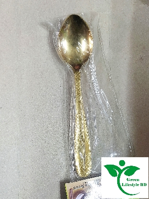 Picture of Luxury Gold Color 6 Piece Tablespoon Stainless Steel Spoon Set - Elegant And Durable Cutlery Set