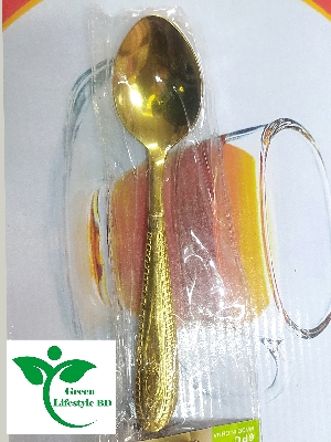 Picture of Luxury Gold Color 6 Piece Tablespoon Stainless Steel Spoon Set - Elegant And Durable Cutlery Set