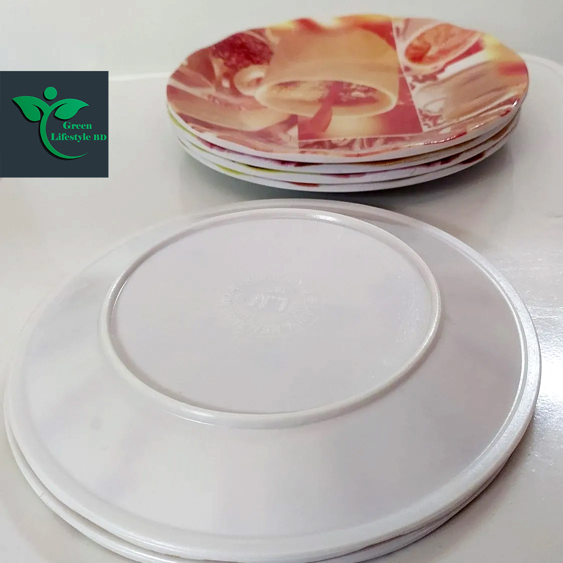 Picture of Stylish Melamine Coffee Plate 04 Pieces Set ( Size-6.5 inches ) plate for Snacks and Breakfast. - Coffee