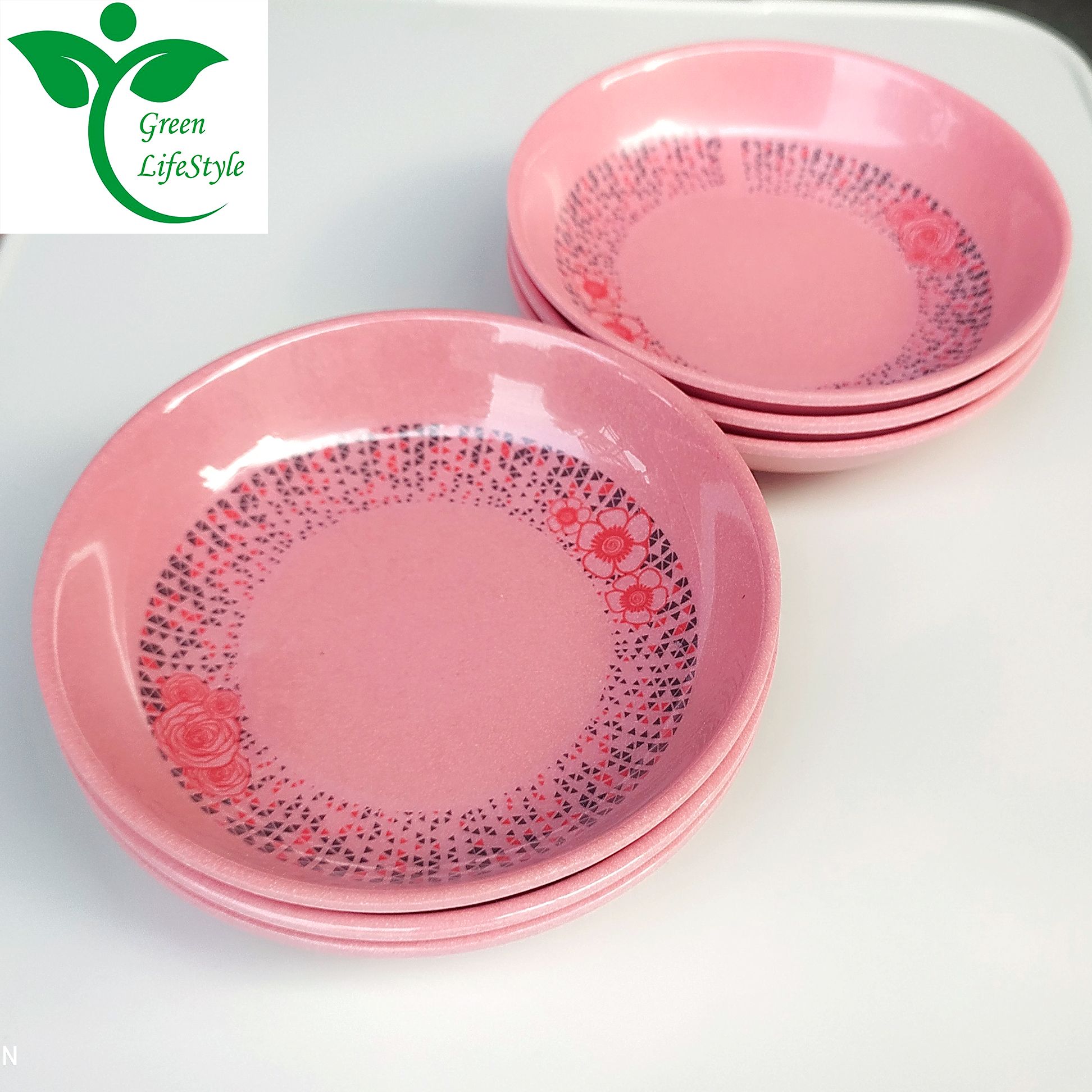 Picture of 6 Pcs Pink Melamine Finnie Bowls – 4.75'' Durable & Stylish | Ideal for Home & Office Use" - Pink
