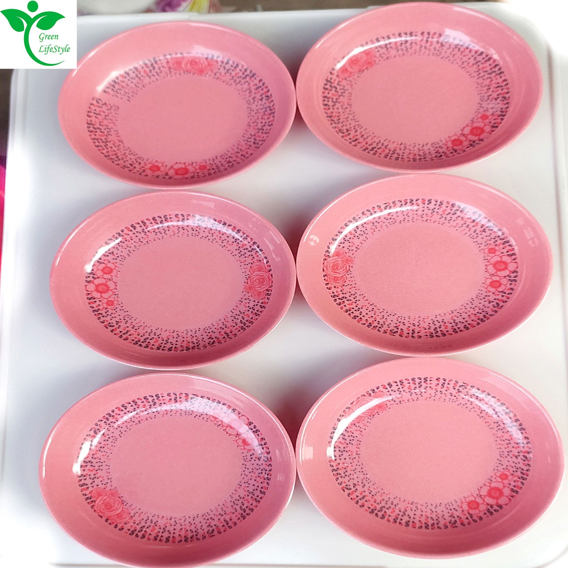Picture of 6 Pcs Pink Melamine Finnie Bowls – 4.75'' Durable & Stylish | Ideal for Home & Office Use" - Pink