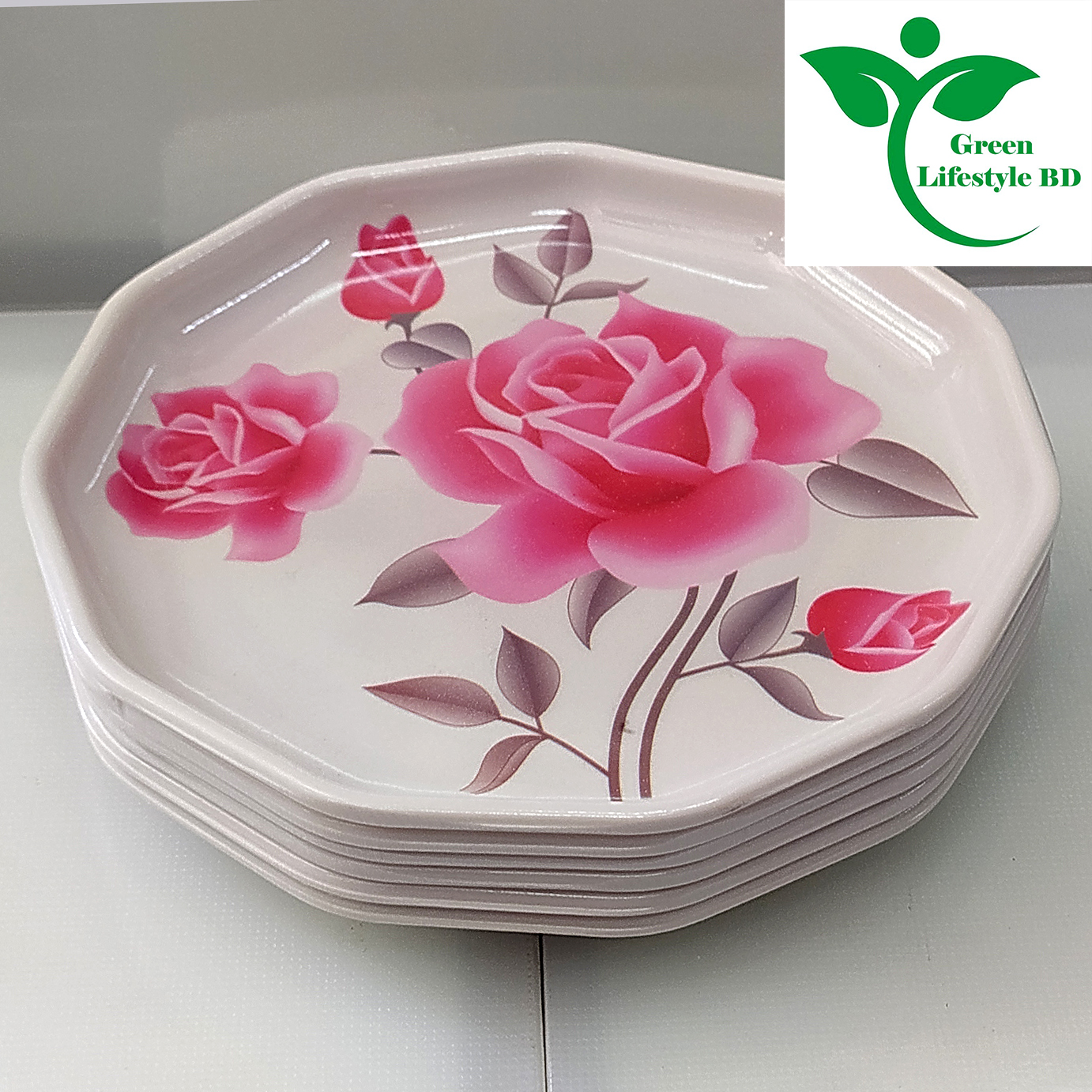 Picture of 6pcs Set Melamine Plate (7" Size ) for Home & Office High Quality Melamine. - Multicolor
