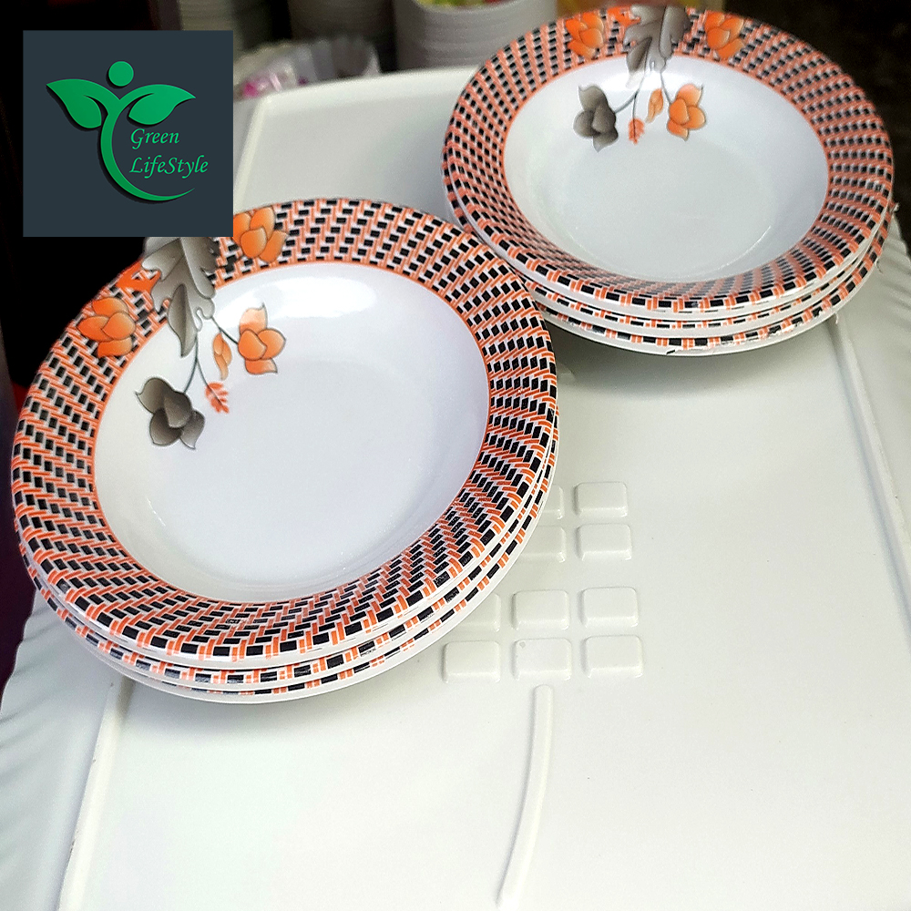 Picture of 4pcs Set Melamine Plate (7" Size ) for Home & Office High Quality Melamine. - Multicolor