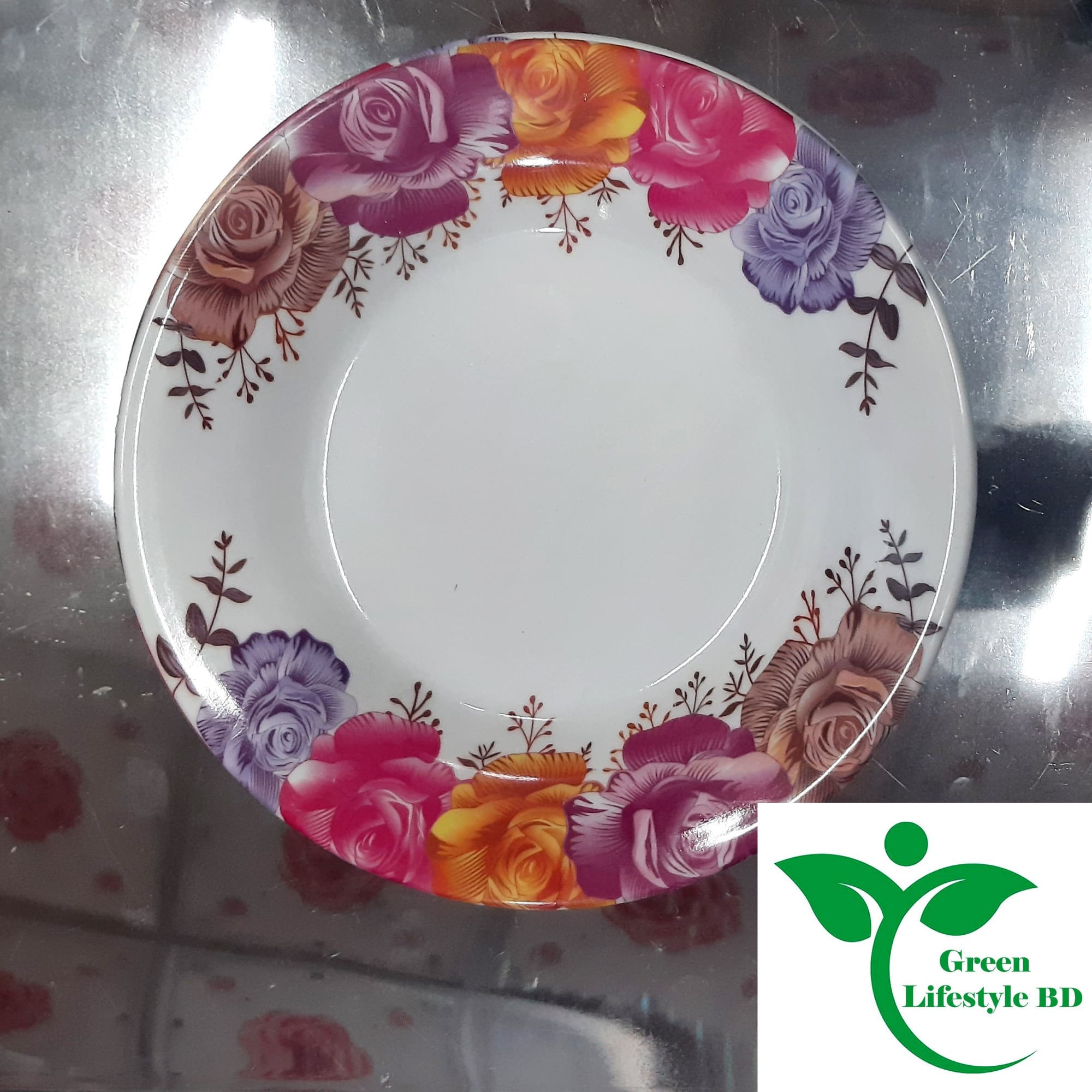 Picture of 6 pcs Set Big Melamine Plate (9.5" Size ) for Home & Office High Quality Melamine. - Multicolor