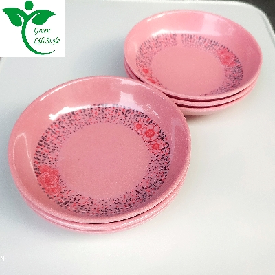 Picture of Melamine Finni Bowl 6 Pcs Pink Color (size 4.75 inches) Super hard Melamine. - Pink