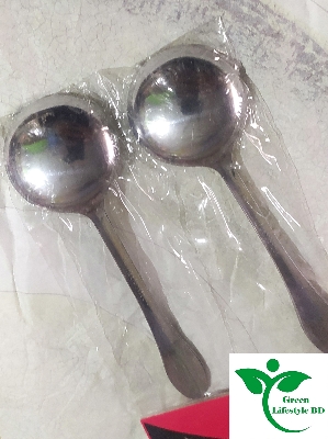 Picture of Good quality Stainless Steel 6 Piece Set Soup Spoon (6 Inch) Tall For Dining and Kitchen - Silver