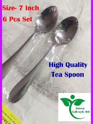 Picture of High quality Stainless Steel 6 Piece Set Tea Spoon 6 Inch Tall For Dining and Kitchen - Silver